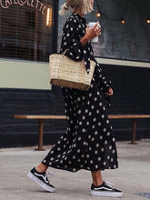 Load image into Gallery viewer, Fashion Polka Dot Printed Long Sleeve Casual Shirt Dress
