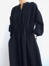 Load image into Gallery viewer, Solid Color Wild Fashion Waist Dress
