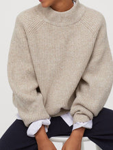 Load image into Gallery viewer, Fashion Casual Solid Color Long-sleeved Round Neck Sweater
