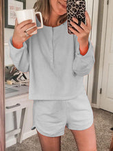 Load image into Gallery viewer, Simple And Comfortable Casual Loose Top Shorts Suit
