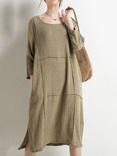 Load image into Gallery viewer, Casual Solid Color Fashion Line Split Dress
