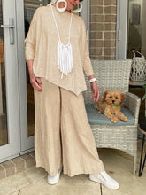 Load image into Gallery viewer, Casual Round Neck Blouse Comfortable Trousers Women&#39;s Suit
