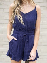 Load image into Gallery viewer, Sexy Sling Dot Jumpsuit Ruffled Romper
