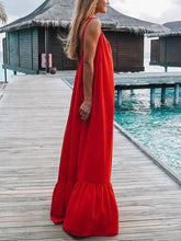 Load image into Gallery viewer, Sexy Backless Folds Sling Maxi Dress

