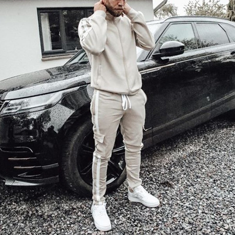 Men'S Casual Solid Color Sports Suit