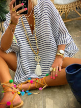 Load image into Gallery viewer, Retro Simple Casual Loose Striped Dress
