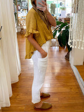 Load image into Gallery viewer, Round Neck Trumpet Sleeve Solid Color Suit
