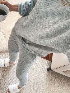 Casual Simple Loose Top Pants Knit Suit