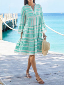 Holiday Bohemian Character Print Dress