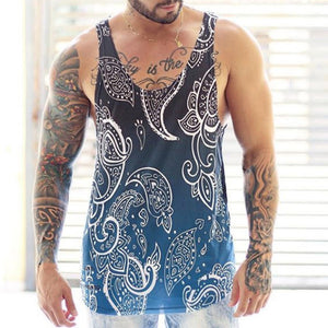 Men'S Holiday Style Gradient Print Vest