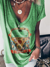 Load image into Gallery viewer, Fashion V-neck Loose Short Sleeve Top
