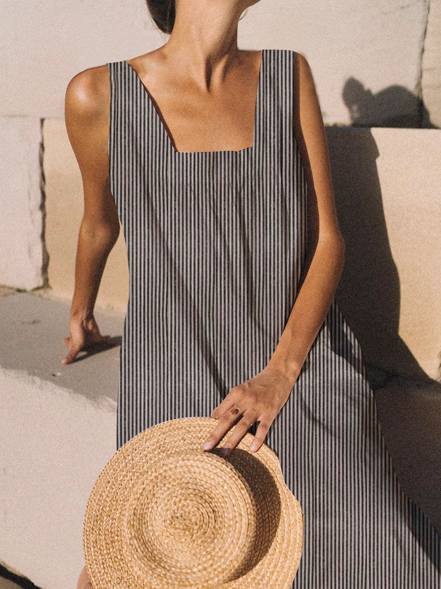 Striped Sleeveless Dress