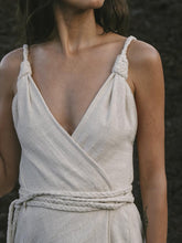 Load image into Gallery viewer, V-neck Solid Color Split Casual Maxi Dress
