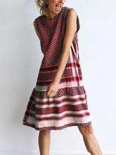 Load image into Gallery viewer, Casual Loose Round Neck Striped Dress
