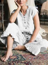 Load image into Gallery viewer, FashiRetro Casual Loose Short Sleeve Shirt Pants Suit
