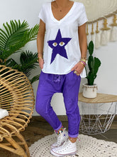 Load image into Gallery viewer, V-Neck Short Sleeve Top Loose Pants Two-Piece Set Women&#39;S Suit
