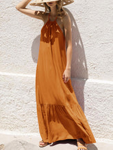 Load image into Gallery viewer, Summer Pure Color Halter Dress
