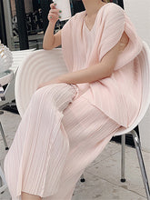 Load image into Gallery viewer, Simple Casual Loose And Comfortable V Neck Top Pants Suit
