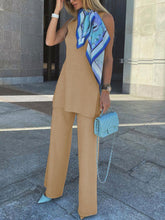 Load image into Gallery viewer, Graceful Sleeveless Top Slim Trousers Women&#39;s Suit
