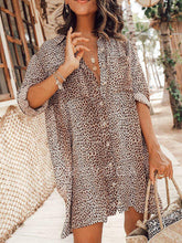 Load image into Gallery viewer, Retro Casual Loose Leopard Dress
