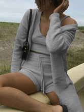 Load image into Gallery viewer, Three-Piece Set Of Solid Color Casual Shorts
