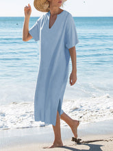 Load image into Gallery viewer, V-Neck Solid Color Dress
