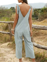 Load image into Gallery viewer, V-neck Solid Color Loose Jumpsuit
