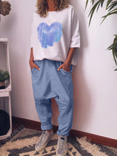 Load image into Gallery viewer, Fashion Casual Loose Love T-Shirt Pants Suit
