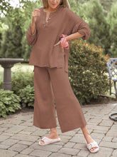 Load image into Gallery viewer, V-neck Button-shaped Solid Color Loose Suit

