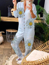 Load image into Gallery viewer, Casual Fashion Chrysanthemum Printed Jumpsuit
