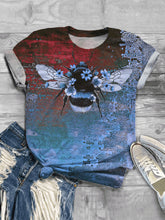 Load image into Gallery viewer, Casual Impression Bee Printed Fashion T-shirt
