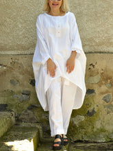 Load image into Gallery viewer, Round Neck Loose Tops Casual Pants Two-piece Set
