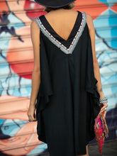 Load image into Gallery viewer, Boho Oversized Fringe Open Shoulder Beach Casual Dress
