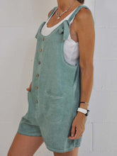Load image into Gallery viewer, Casual Solid Color Slip Pocket Strappy Jumpsuit
