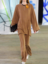 Load image into Gallery viewer, Casual Fashion Long Sleeve Solid Color Two-piece Suit
