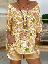 Load image into Gallery viewer, Bohemian Casual Loose Floral Top Shorts Suit
