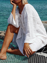 Load image into Gallery viewer, Long Sleeve Round Neck Solid Color Casual Dress
