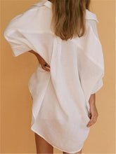 Load image into Gallery viewer, Solid Color V-neck Loose Shirt Suit
