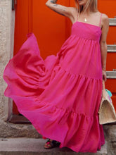 Load image into Gallery viewer, Summer Pure Color Slip Maxi Dress
