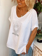Load image into Gallery viewer, V-neck Short Sleeve Top Printed T-shirts
