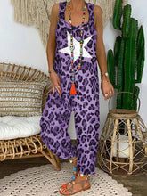 Load image into Gallery viewer, Retro Casual Loose Leopard Jumpsuit
