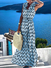 Load image into Gallery viewer, Casual Print Sleeveless Maxi Dress

