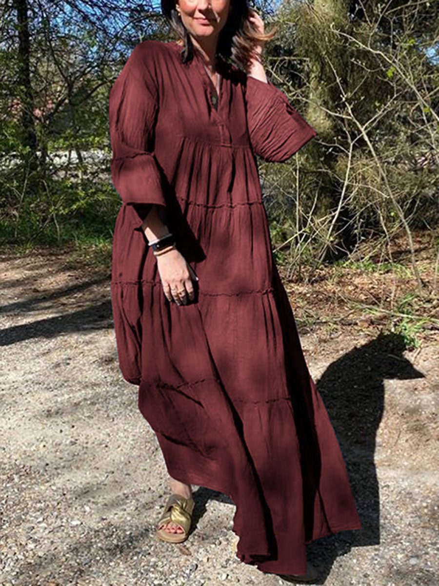 Casual Elegant Solid Color Dress