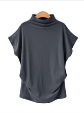 Load image into Gallery viewer, Casual Loose Turtleneck Short Sleeve T-Shirt Top
