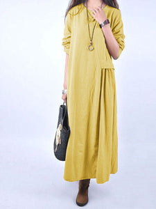 Casual Solid Color Fashion Wild Dress