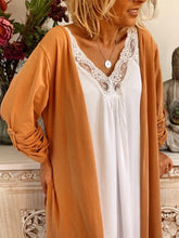 Load image into Gallery viewer, Fashion White V-Neck Long Dress
