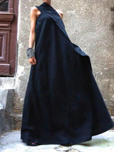 Load image into Gallery viewer, Split-joint Sleeveless Linen Dress

