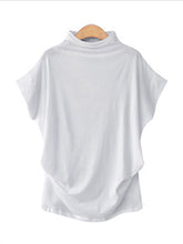 Load image into Gallery viewer, Casual Loose Turtleneck Short Sleeve T-Shirt Top
