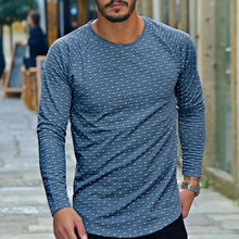 Load image into Gallery viewer, Men&#39;S Polka Dot Stripe Print Stitching Casual T-Shirt
