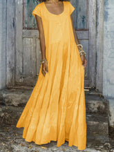 Load image into Gallery viewer, Loose Casual V-Neck Maxi Dress
